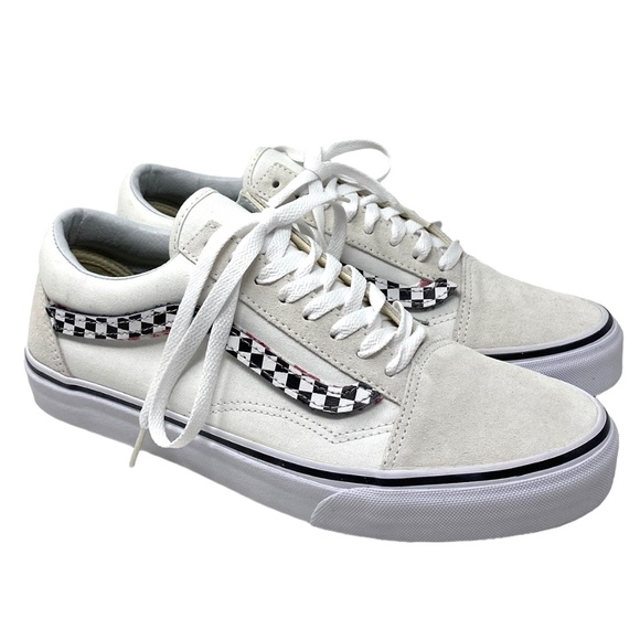 VANS Old Skool Sport Sneakers Men's Skate Low Top Suede Canvas White ALSU01647 - Picture 2 of 10